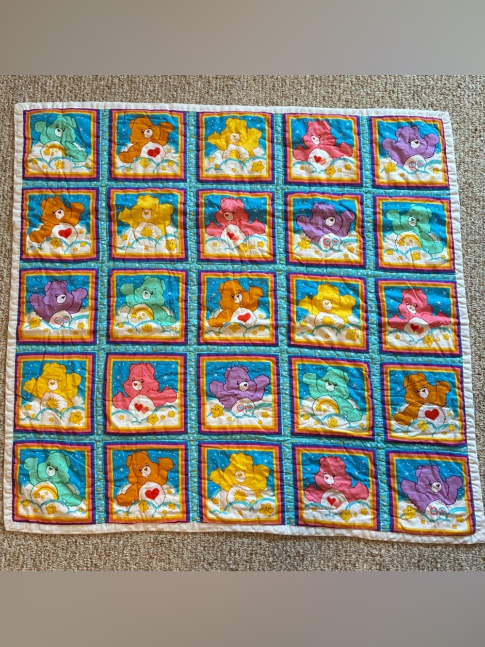CARE BEAR VINTAGE BLANKET